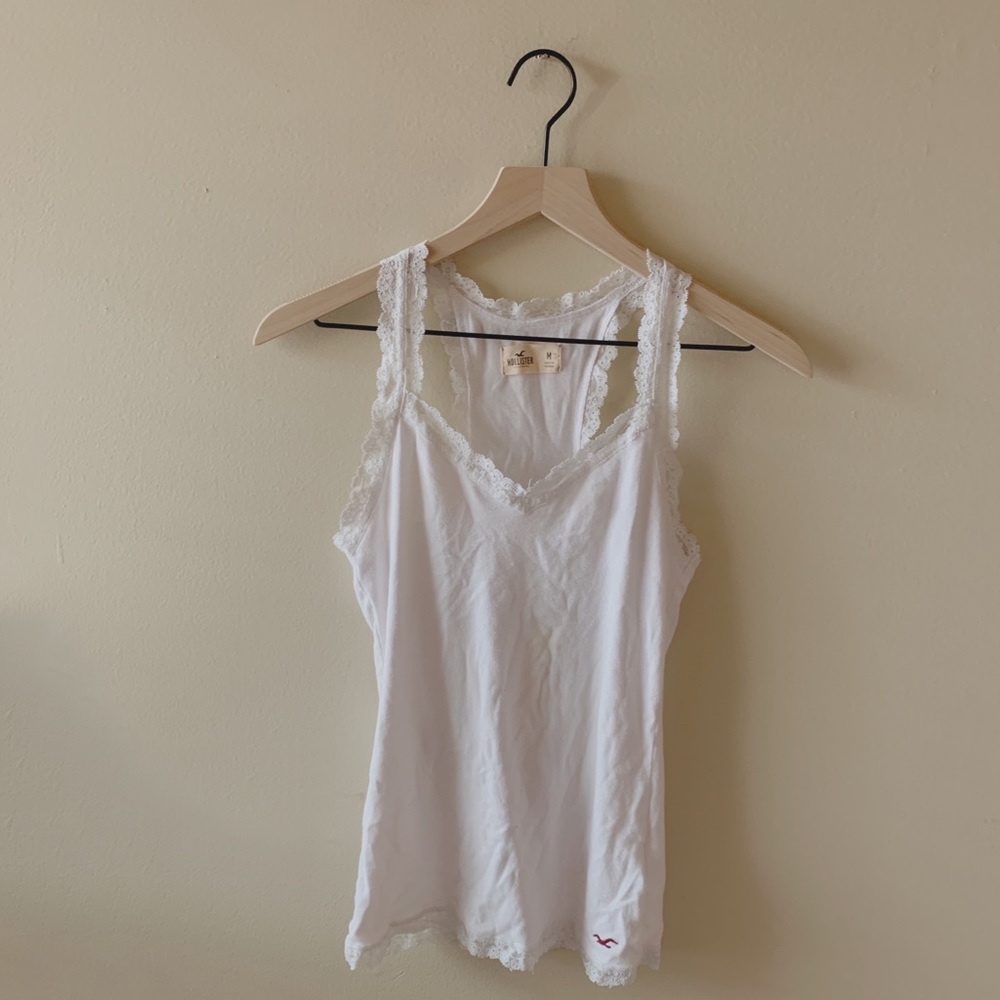 white hollister tank top